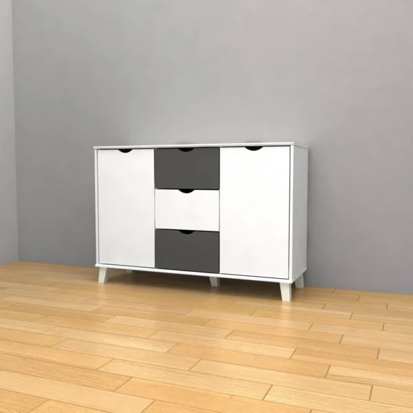 Aparador moderno de 2 puertas y 3 cajones_1