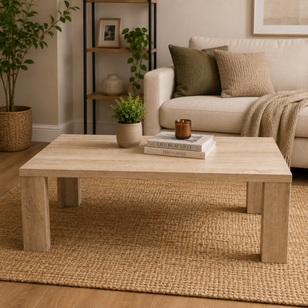 Mesa de Centro Minimalista de Roble Claro_1