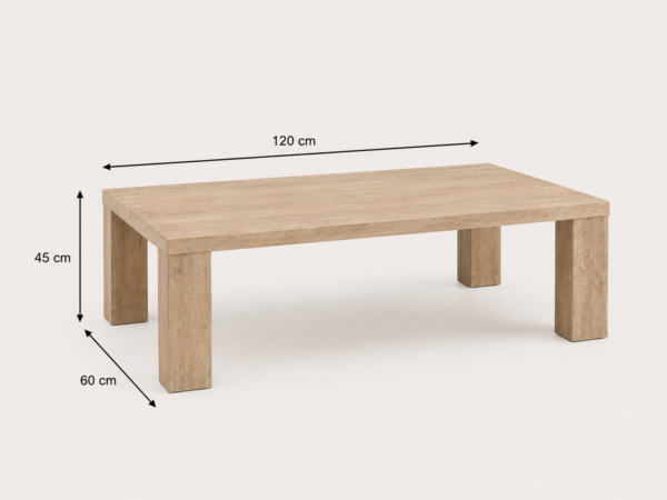 Mesa de Centro Minimalista de Roble Claro_7