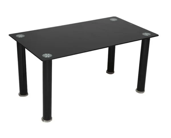 Mesa de Centro de Vidrio Templado Negro_4