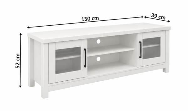 Mueble para TV moderno con vitrinas_3